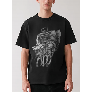 Tricou Cavaler în armură pe un cal